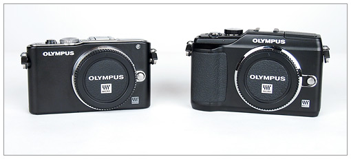 New , smaller Olympus E-PL3 (left) next to the E-PL2