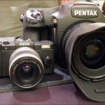 Contrast - the tiny Pentax Q camera with the Pentax 645D medium format digital camera