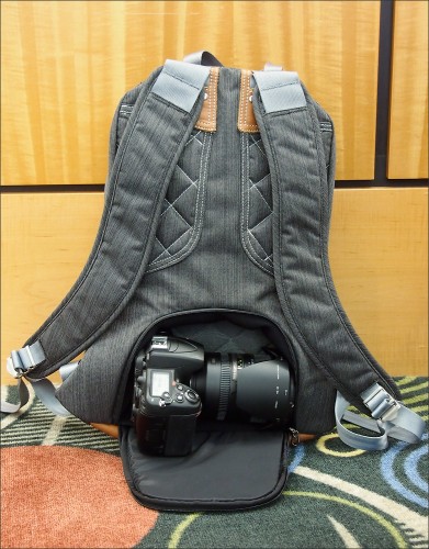 Camera compartment on the bookbag-style Clik Elite backpack