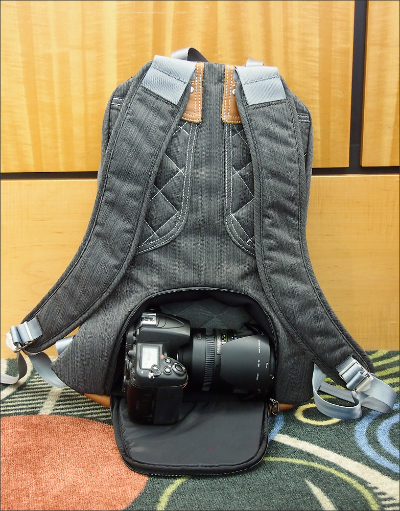 Camera compartment on the bookbag-style Clik Elite backpack