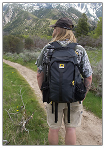 Mountainsmith Quantum Daypack camera pack on the trail