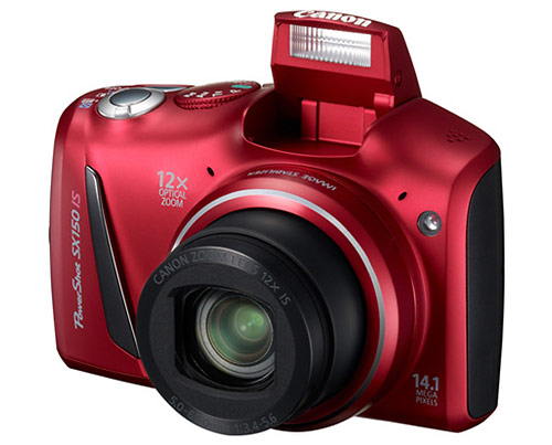 Canon PowerShot SX150 IS digital camera pop-up flash