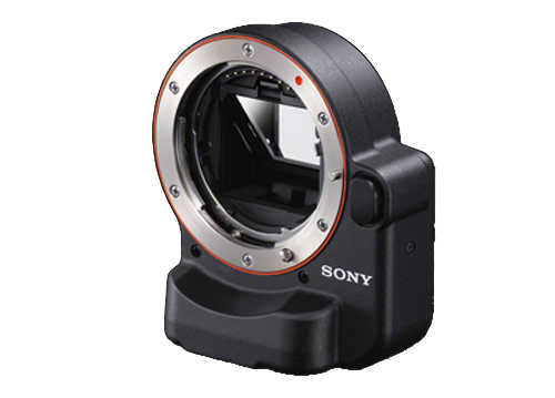 Sony LA-EA2 Mount Adaptor adds transparent mirror technology and phase detect auto focus to NEX cameras