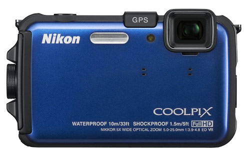 Nikon Coolpix AW100 waterproof camera - blue