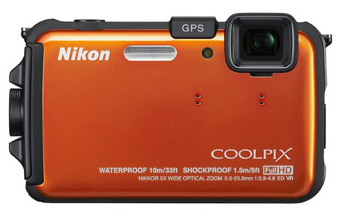 Nikon Coolpix AW100 waterproof digital camera - orange