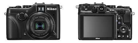 Nikon Coolpix P7100 high-end compact camera - front and back