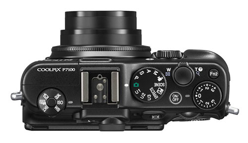Nikon Coolpix P7100 camera - top controls