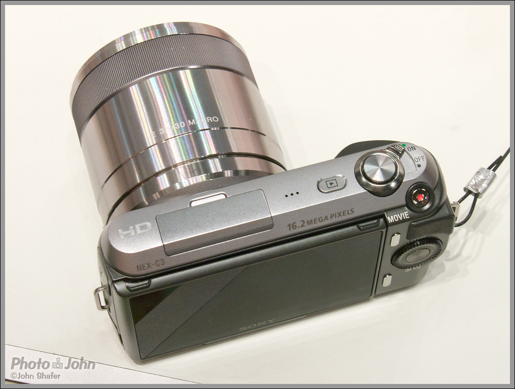 Sony Alpha NEX-C3 - top view