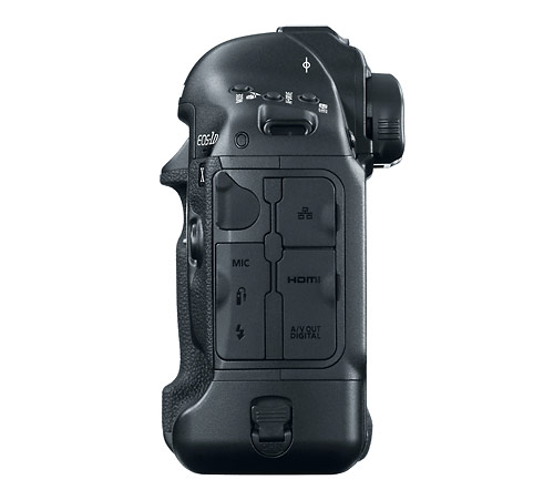 Canon EOS-1D X - side view and terminal covers