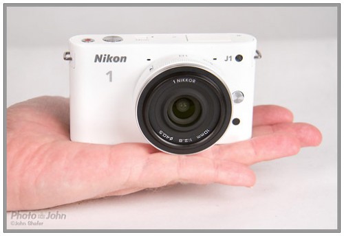 Nikon J1 - front with 10mm f/2.8 pancake lens