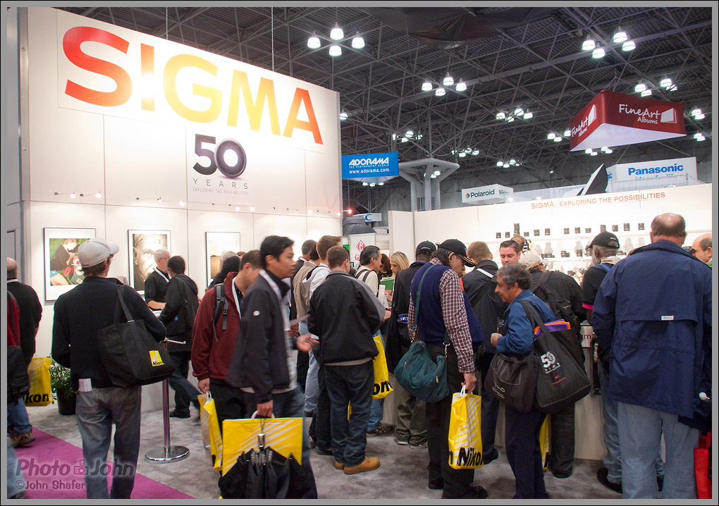 Busy Sigma Booth At PhotoPlus Expo