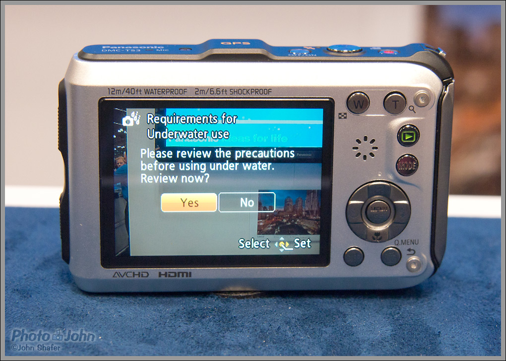 Panasonic Lumix TS3 Rugged P&S Camera - LCD Display