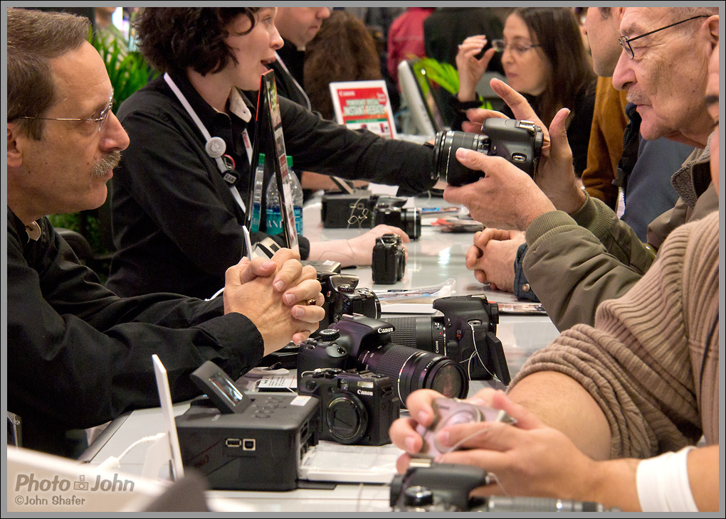 Action At the Canon Rebel / PowerShot counter at PhotoPlus