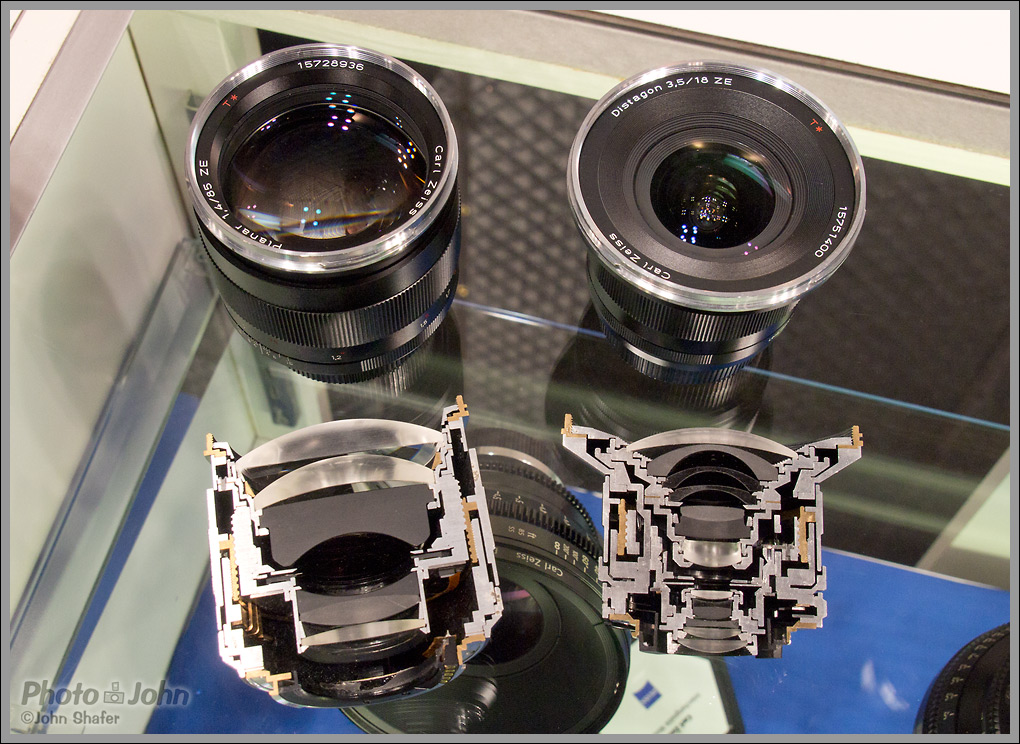 Carl Zeiss 85mm f/1.4 & 18mm f/3.5 Cutaway Lenses