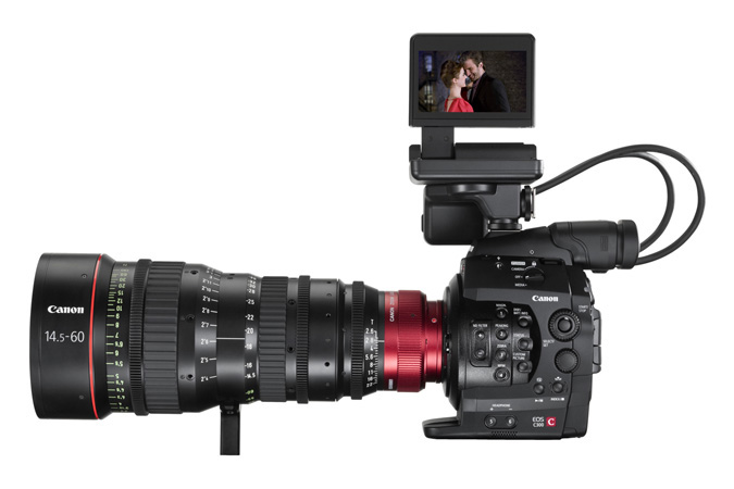 Canon EOS C300 With 14.5-60mm Zoom Lens & Monitor