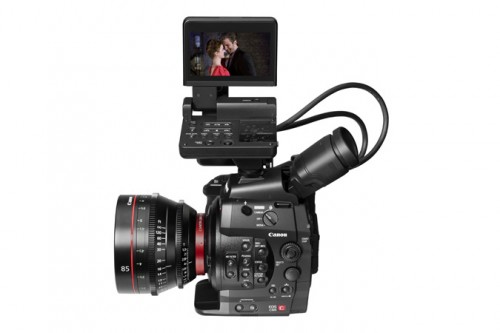 Canon EOS C300 Pro Cinema Camera With LCD Monitor And 85mm Lens
