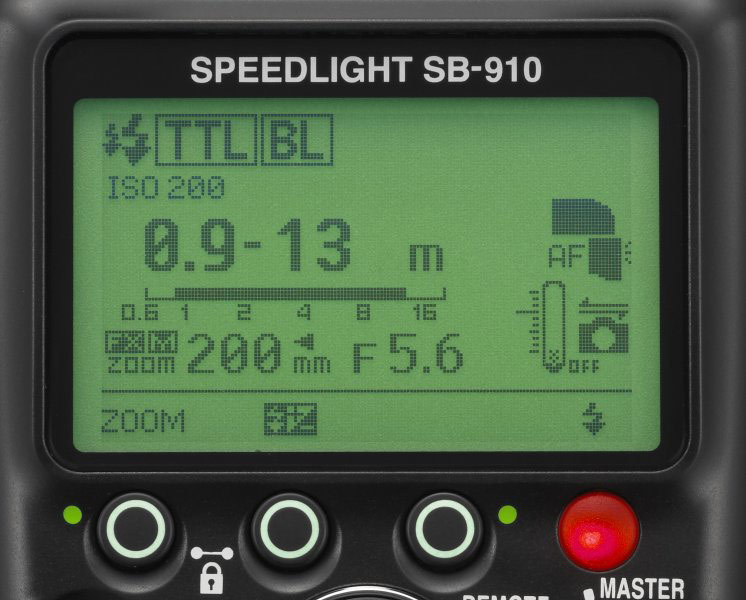 Nikon SB-910 LCD Control Display