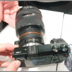 Sony Alpha NEX-7 - Top View With 16-50mm f/2.8 Lens & LA-EA2 Adapter