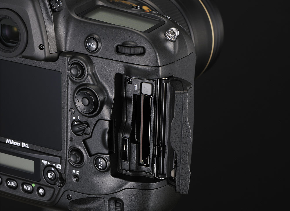 Nikon D4 - CF & XQD Memory Card Slots