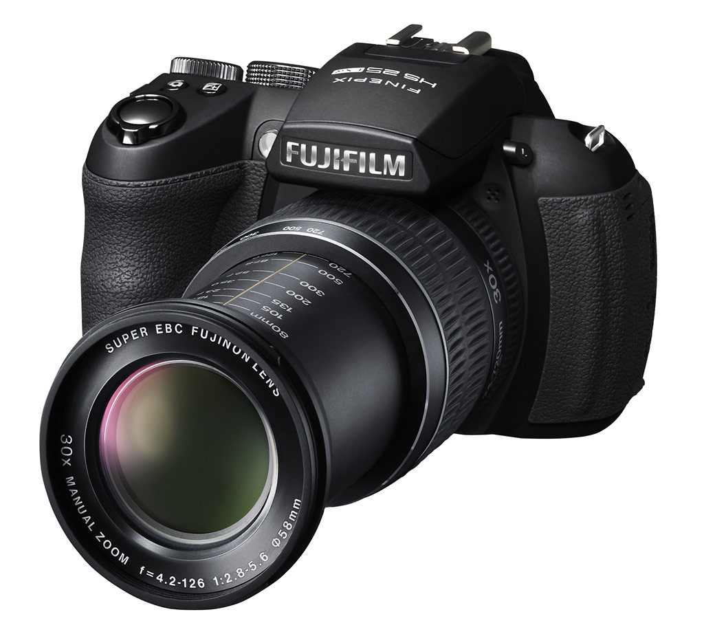 Fujifilm FinePix HS25EXR Superzoom Camera With Lens Zoomed