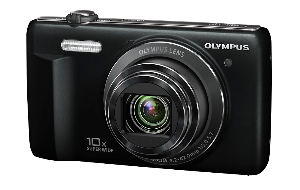 Olympus VR-340 Pocket Superzoom Camera - Front Right