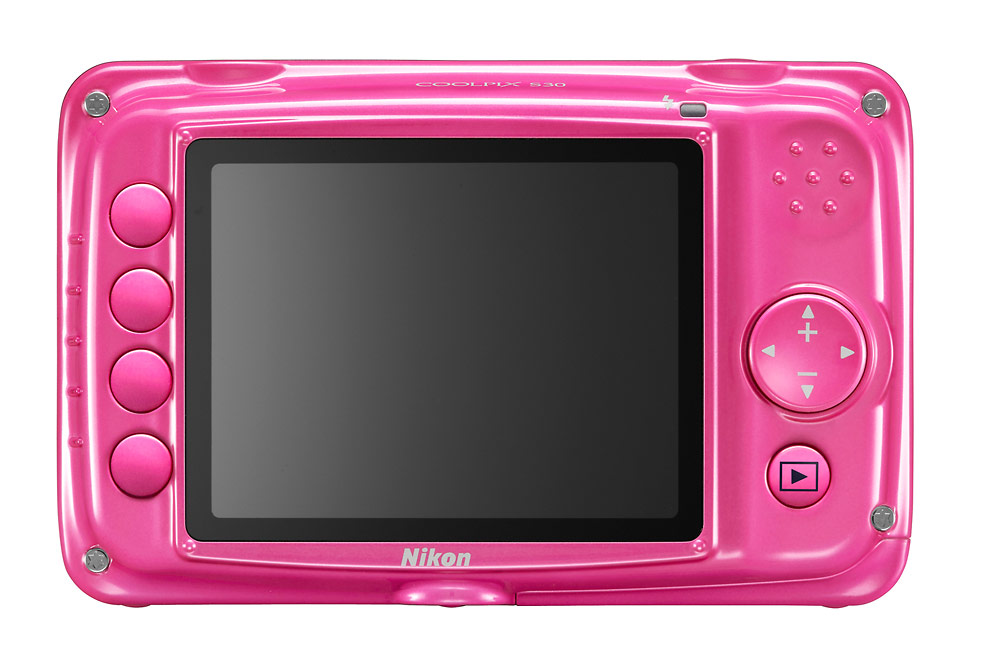 Nikon Coolpix S30 Waterproof Digital Camera - Pink - LCD Display