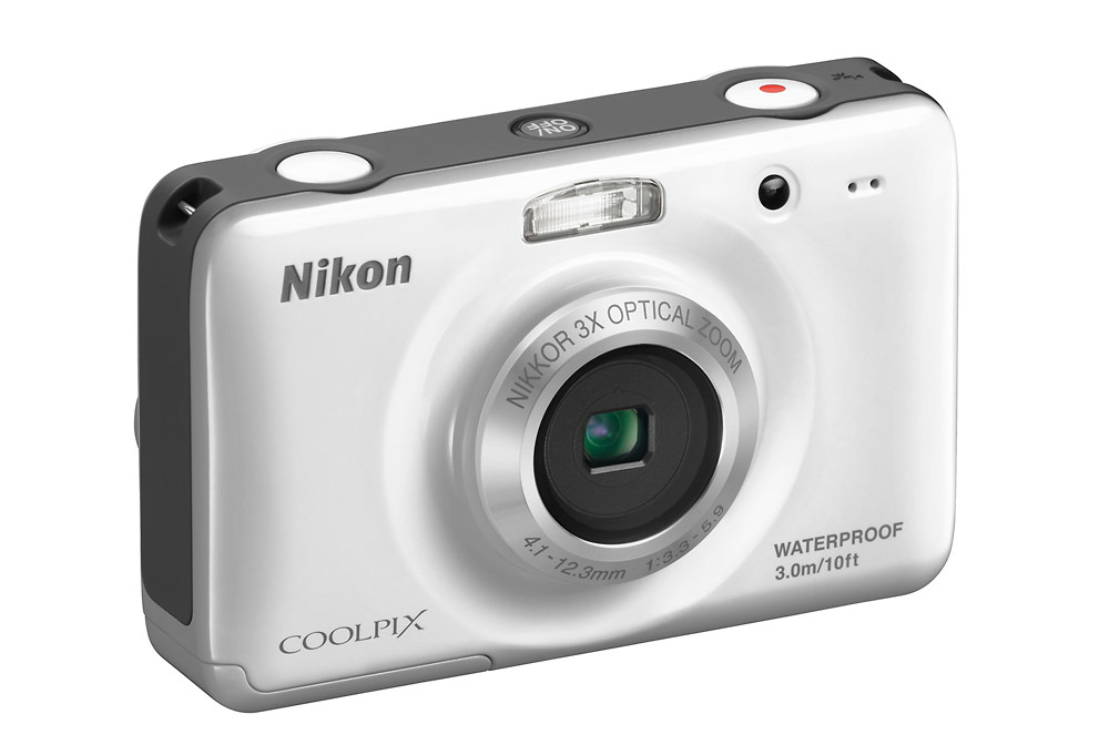 Nikon Coolpix S30 Waterproof Digital Camera - White