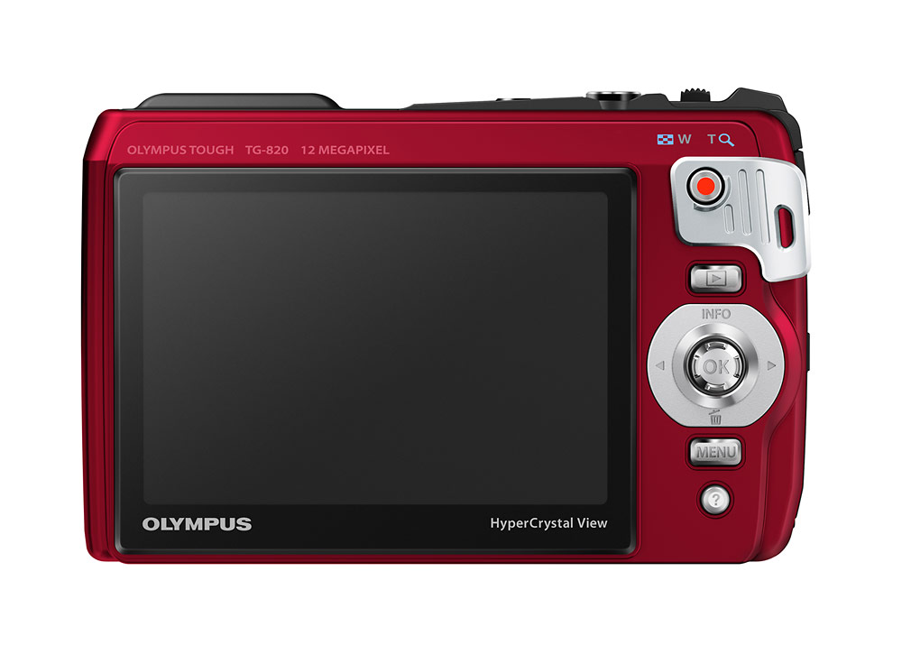 Olympus TG-820 iHS Tough Camera - Red - LCD