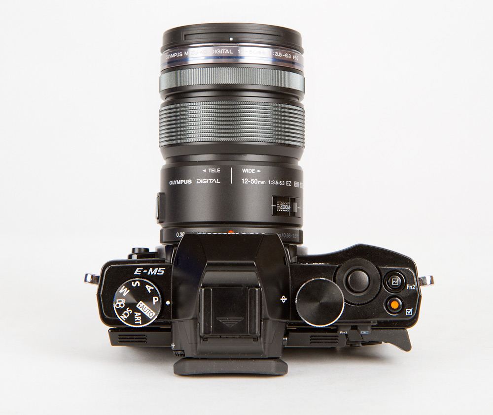 Olympus E-M5 - Top View With 12-50mm Power Zoom Lens