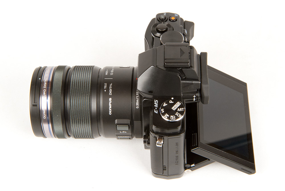 Olympus OM-D E-M5 - Top View With OLED Display Out