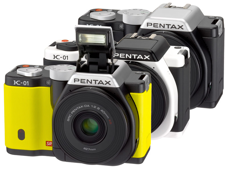 Pentax K-01 Mirrorless Camera - Yellow, White & Black