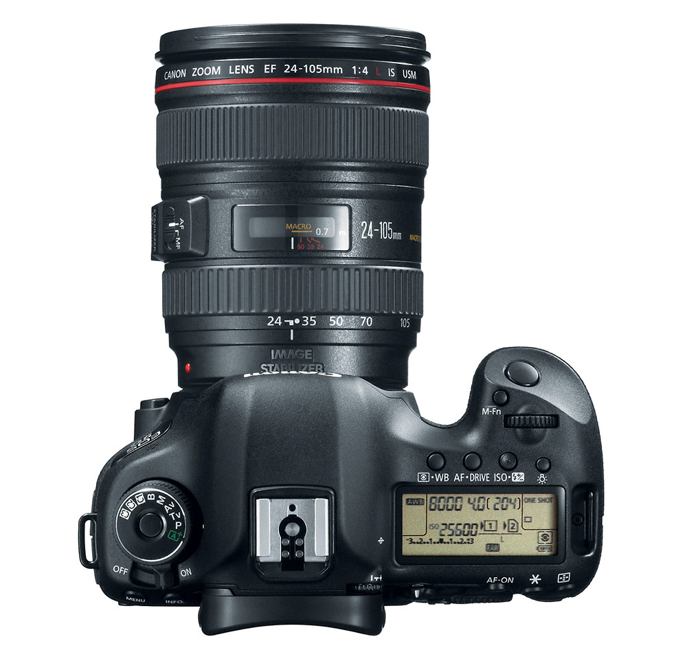 Canon EOS 5D Mark III - Top View With 24-105mm f/4L IS Lens