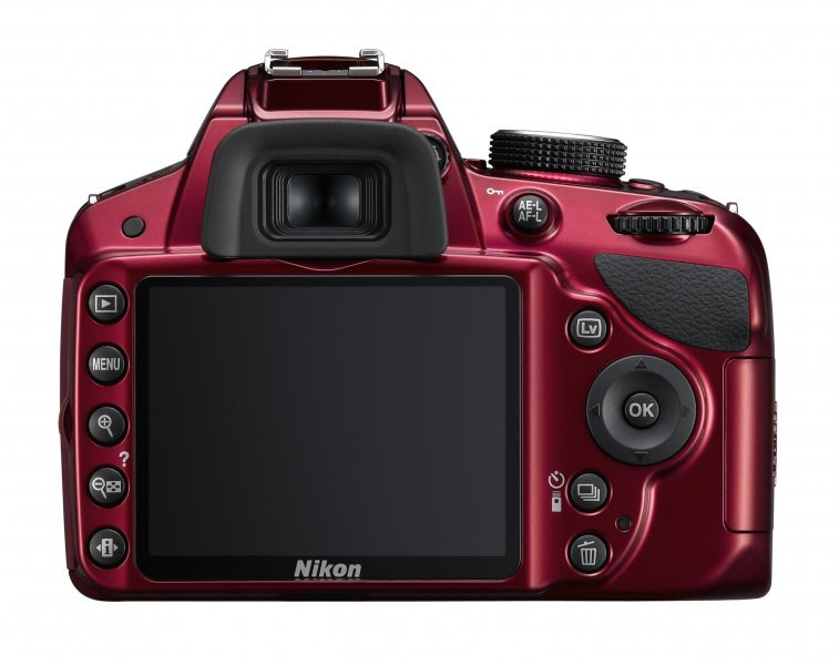 Nikon D3200 - Rear LCD - Red