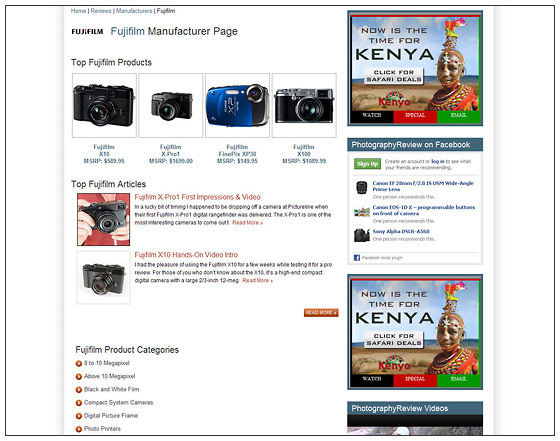 PhotographyREVIEW.com - New Manufacturer Review Page