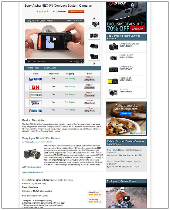 PhotographyREVIEW.com - New, Improved Product Review Pages