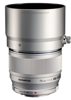 New Olympus 75mm f/1.8 Micro Four Thirds Lens And Option Matching Hood