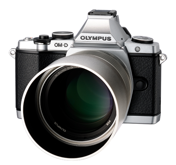 New Olympus 75mm f/1.8 Micro Four Thirds Lens With Hood On OM-D E-M5