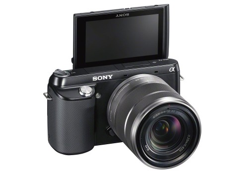 Sony Alpha NEX-F3 - Tilting Rear LCD In Self-Portrait Position