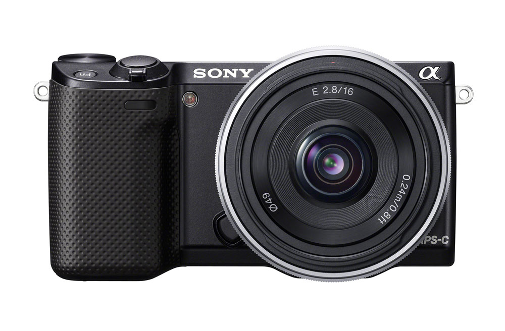 Sony Alpha NEX-5R With 16mm f/2.8 Lens - Black