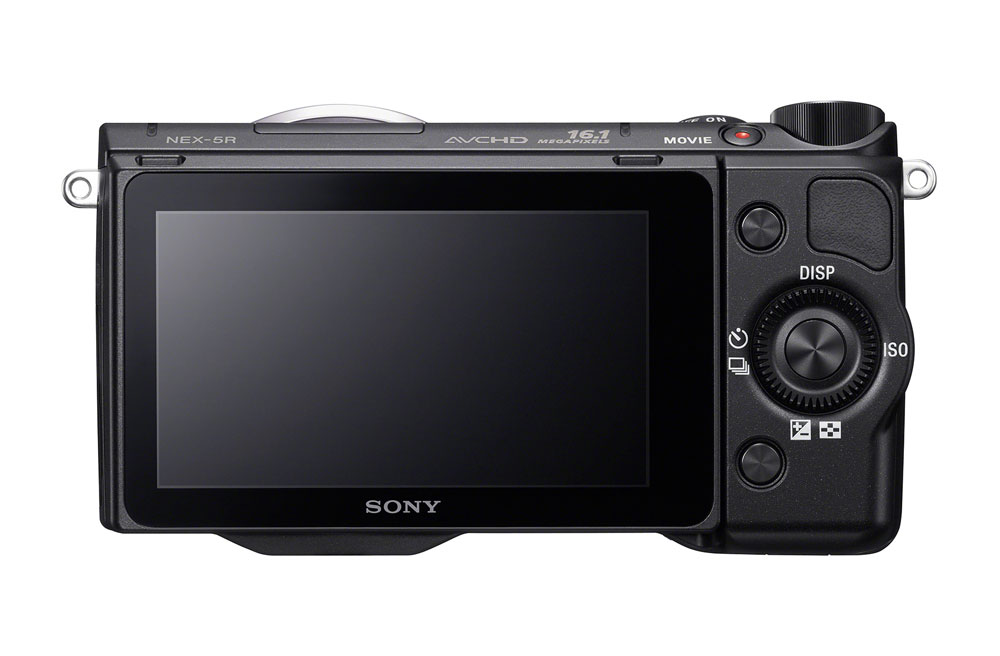 Sony Alpha NEX-5R - Rear View With 3-inch Touch Screen LCD Display - Black