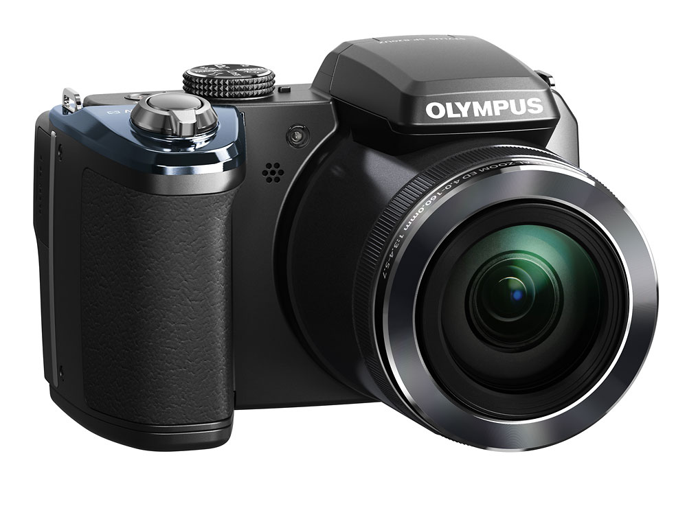 Olympus Stylus SP-820UZ iHS Superzoom Camera - Black - Front Right