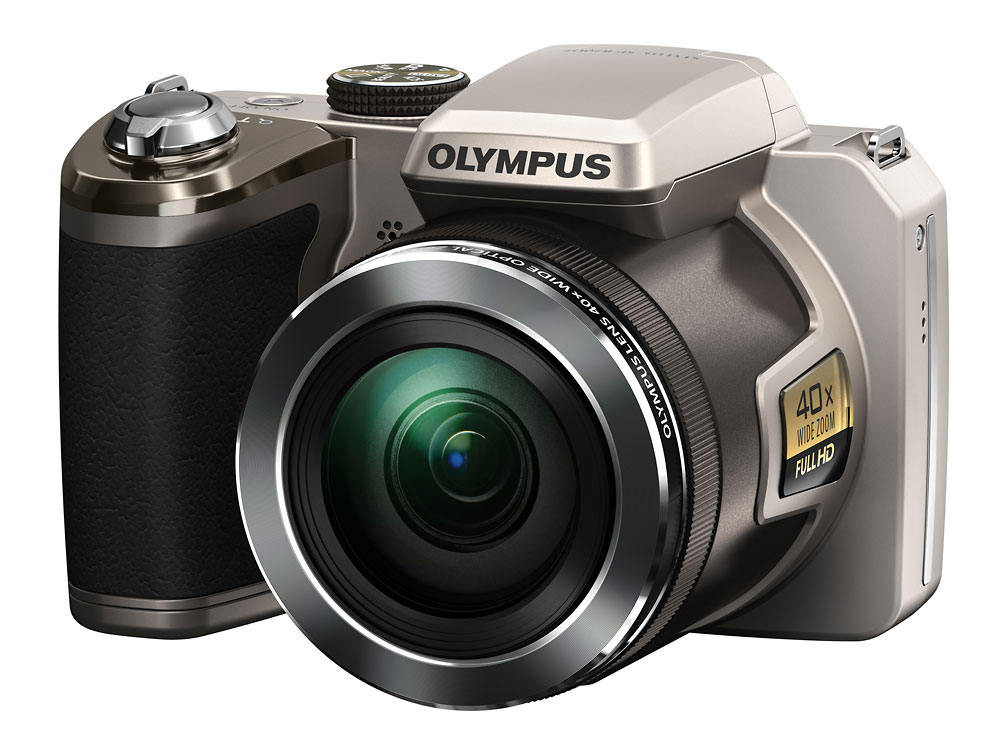 Olympus Stylus SP-820UZ iHS Superzoom Camera - Silver - Front Left