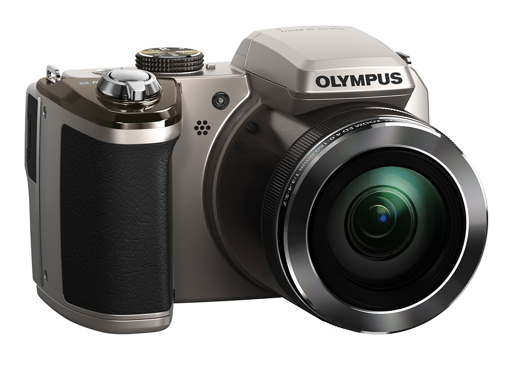Olympus Stylus SP-820UZ iHS Superzoom Camera - Silver - Front Right