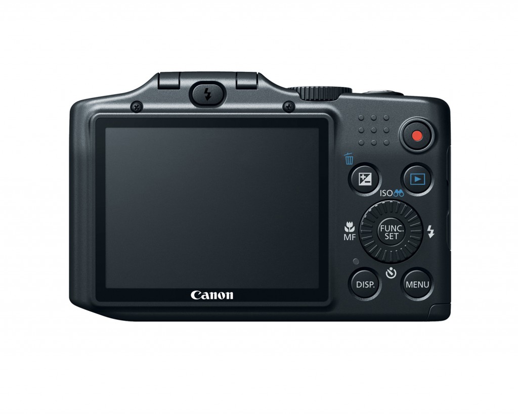 Canon PowerShot SX160 IS Superzoom Camera - Rear LCD Display - Black