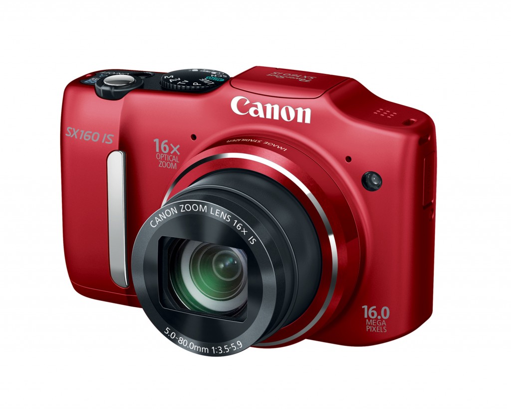 Canon PowerShot SX160 IS - Three-Quarter View - Red