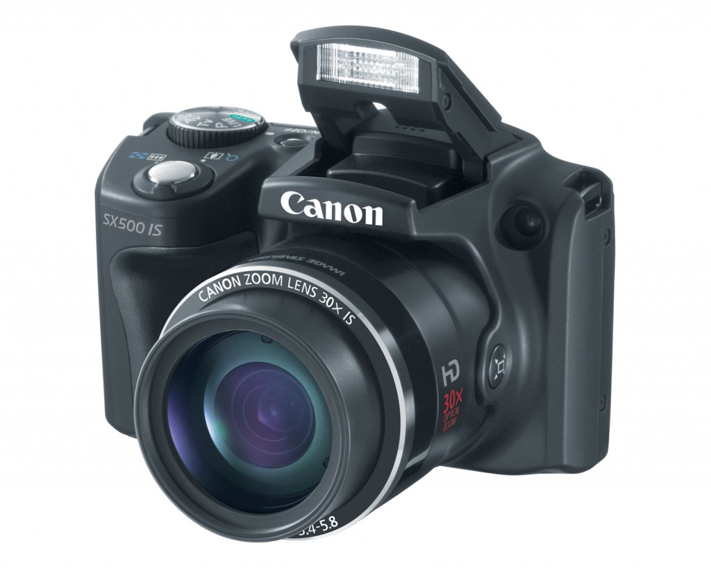 Canon PowerShot SX500 IS Superzoom Camera - Pop-Up Flash