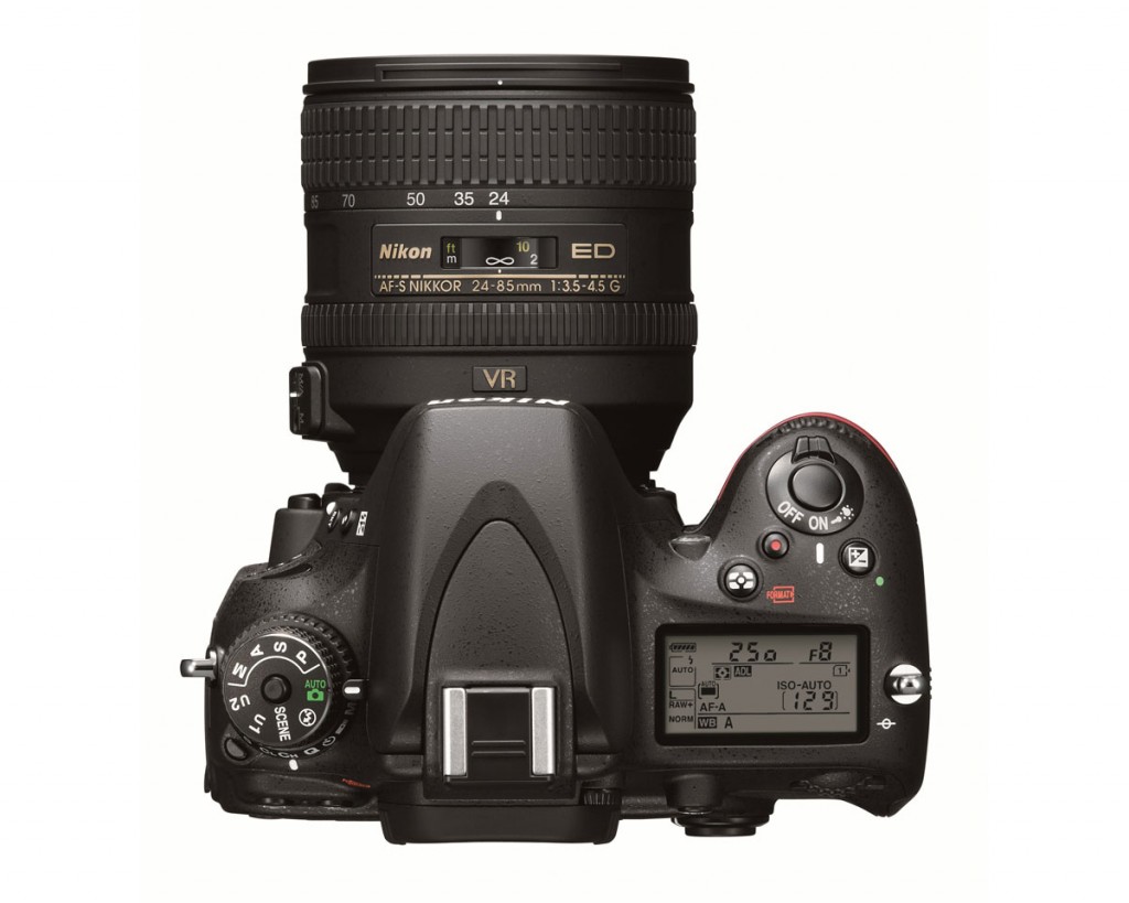Nikon D600 - Top View With 24-85mm Zoom Lens
