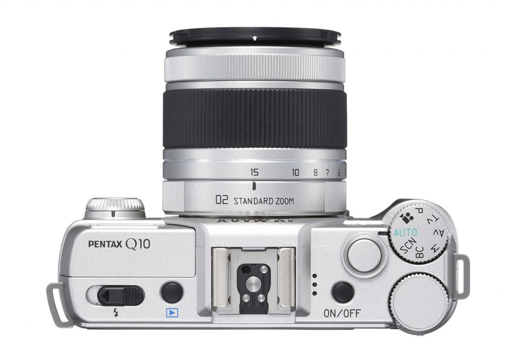 Pentax Q10 - Top View With New 15-45mm f/2.8 Telephoto Zoom Lens - Silver