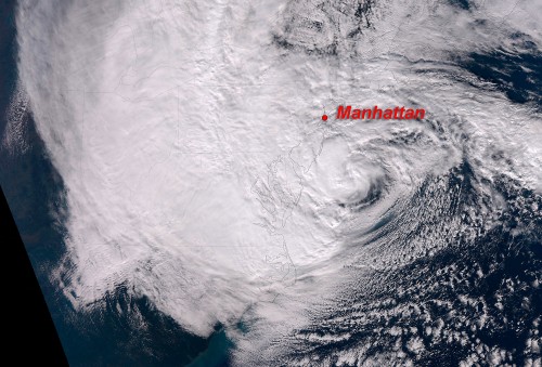 Hurricane Sandy NASA Satellite Photo