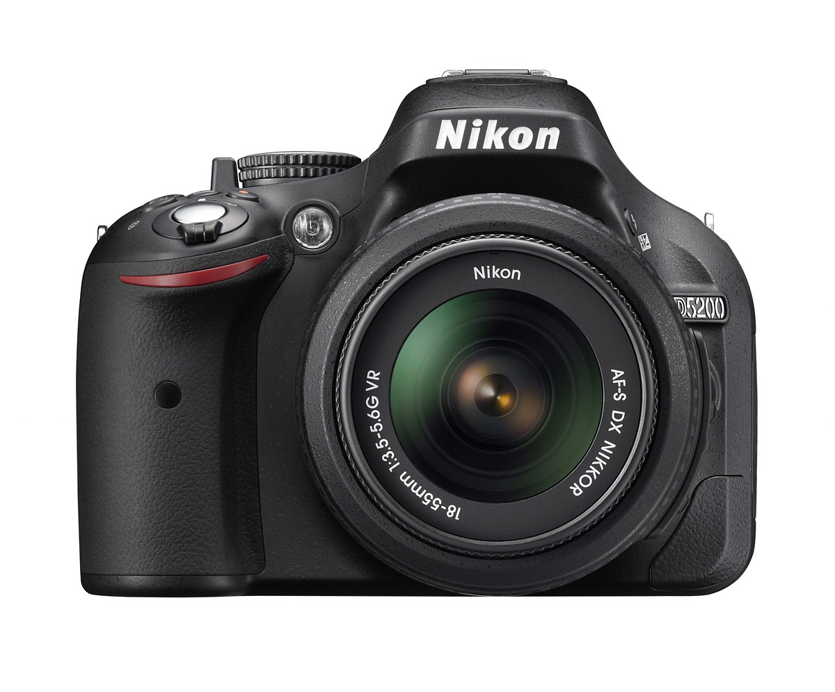 Nikon D5200 Digital SLR - Front - Black